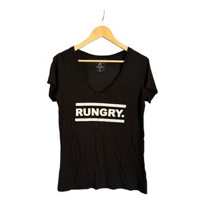 Black Fitted Short Sleeve T-Shirt Made For Runners